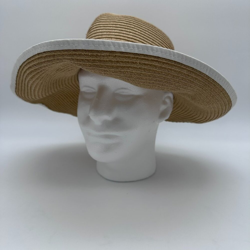 Panama Jack Women's‎ Classic Paper Straw Open Back Floppy Sun Hat, OS, Tea Beige